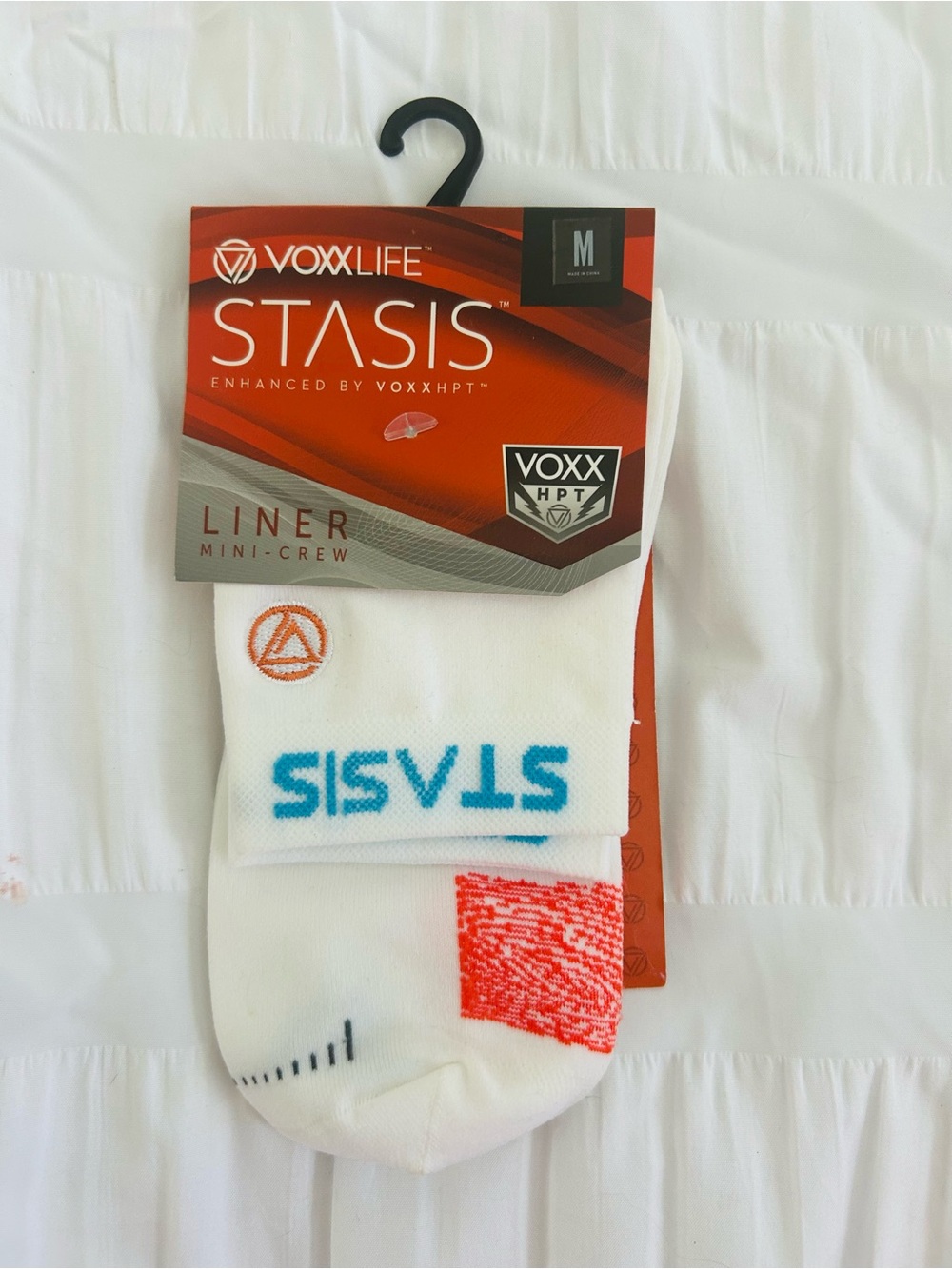 Voxx Life Stasis White Mini-Crew LINER Socks - Men/Women